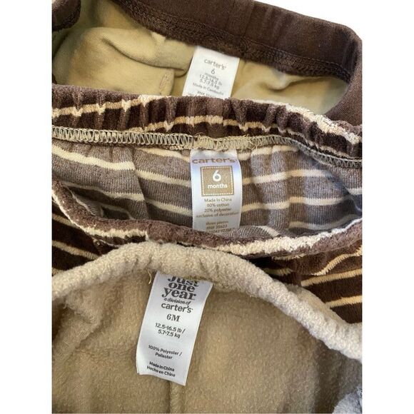 Lot of 5 Carters Monkey Dog Baby Hats Pajama Pants 6 Months - Picture 8 of 10